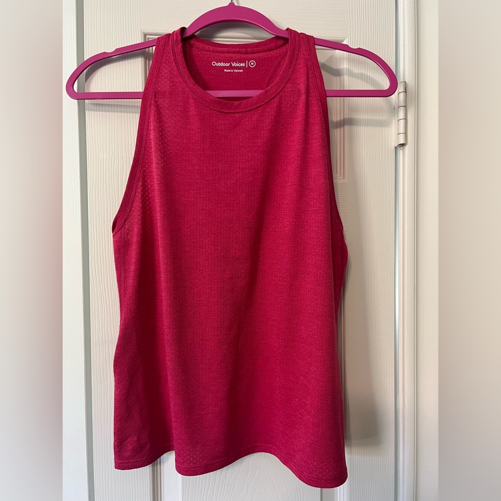 Hot Pink Outdoor Voices SoftRib Tank Size M